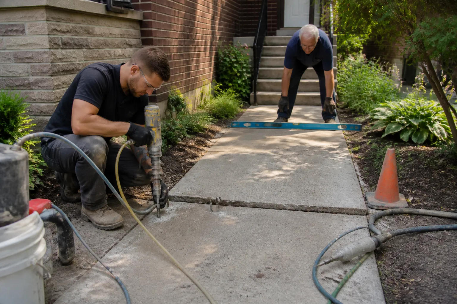 Walkway Concrete Leveling